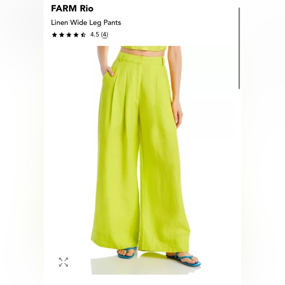 Farm Rio wide leg pants EUC Small